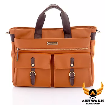【美國 AIRWALK】旅行時光行者大側背包沉穩橘