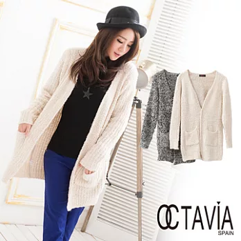 【OCTAVIA COLOR】軟底子 毛呢大罩衫外套 - 兩色可選濃霧灰