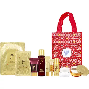 Whoo 后 拱辰享秘帖雪白津率洗卸9件薔薇提袋組