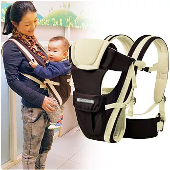 【LOG樂格】Ubela 多功能雙肩嬰兒揹帶 - 淺卡其