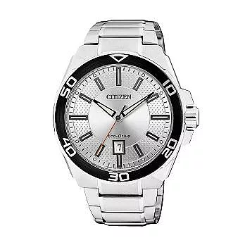 CITIZEN 夢幻新時代時尚潮流光動能腕錶-銀-AW1190-53A