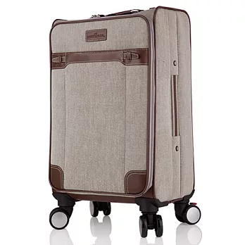 LEGEND WALKER 4016 牛津布防潑水19吋登機箱灰/咖啡19吋灰/咖啡