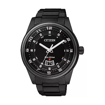 CITIZEN 天然素雅時尚光動能腕錶-黑-AW1284-51E