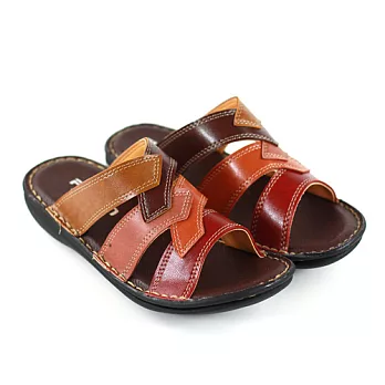 Green Phoenix(MIT)透氣舒適休閒拖鞋35紅色