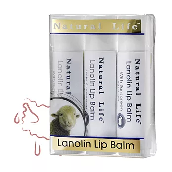【澳洲Natural Life】綿羊油護唇膏(3入)