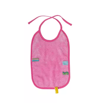 【荷蘭Snoozebaby】大尺寸綁帶式布標圍兜粉紅色
