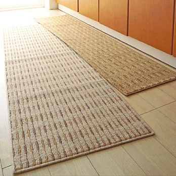 【cecile雜貨】日本製防螨防黴抗菌防臭可機洗廚房地墊(180x45cm)深米色