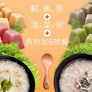 《天晴工作坊》營養加分海之味澎湖鮮魚粥+海菜粥+食物泥6號全餐