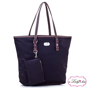 【a Lady ’s真皮】清新學院氣質附袋托特包(C組)優雅深咖