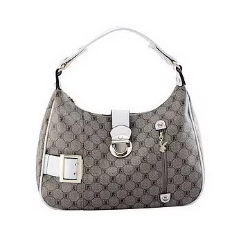 PLAYBOY 經典LOGO彎月包(白色)