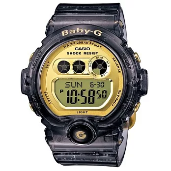 【BABY-G】亮眼系列潮流趨勢液晶時尚運動腕錶(灰金)-BG-6901-8