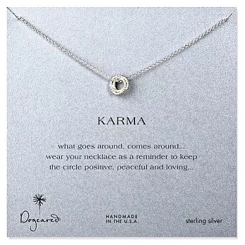 【Dogeared】祈願項鍊銀色karma rope ring necklace圓滿如意三環結心想事成
