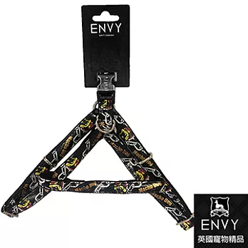 【凱堡】英國ENVY 寵物精品 胸背《酷狗》S號黑色