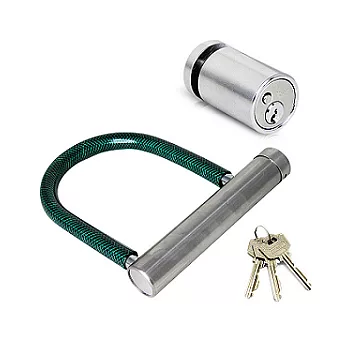 東興 機車防盜大鎖組合 TS-101U型鎖+TS-102碟煞鎖 (特殊同鎖心款)