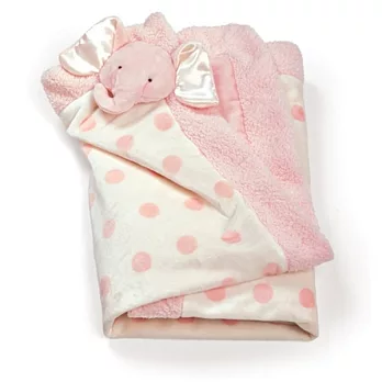 美國Bunnies By The Bay海灣兔,抱毯粉象,Peanut Blanket-Pink