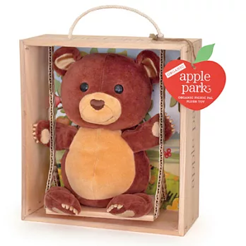 【 美國 Apple Park 】有機棉玩偶彌月禮盒 - 鞦韆小熊