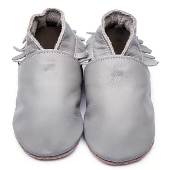 英國製Inch Blue,真皮手工學步鞋禮盒,Moccasin-Grey(6~12M)