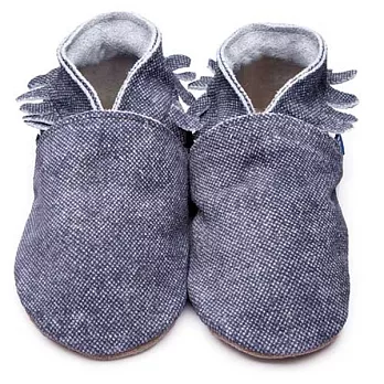 英國製Inch Blue,真皮手工學步鞋禮盒,Moccasin-Denim(6~12M)