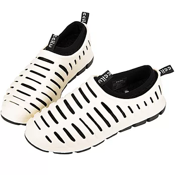 CCILU 馳綠 HERO 晴雨休閒鯊魚鞋 (男款)11白x黑