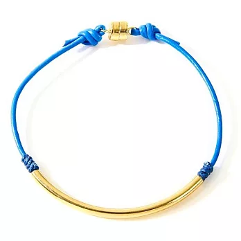 【Dogeared】美國品牌 Balance Tube 完美金平衡皮繩磁釦手鍊~Ocean 海寶藍