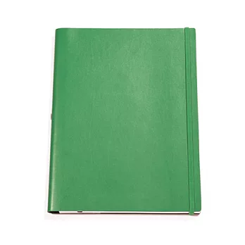 Jadeco / 客製 Vattern notebook平紋皮革筆記本 B5 橫條內頁綠色