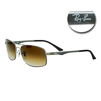 Ray Ban流線型太陽眼鏡# RB-3484-004/51 (銀-棕)