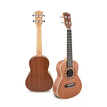 Rock You 雷雕系列 烏克麗麗 沙比利木 23吋(Sun)