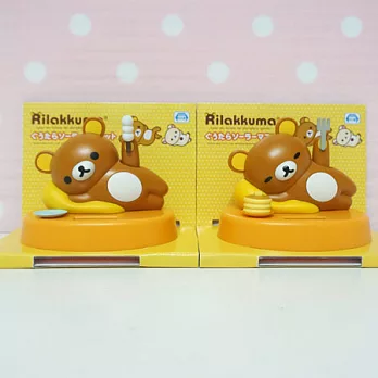 Rilakkuma拉拉熊悠閒點心時間太陽能公仔。兩款可選A.吃丸子