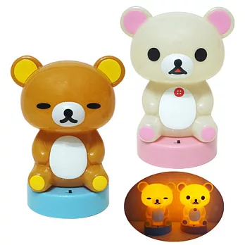 Rilakkuma拉拉熊立體造型小夜燈。兩款可選A.懶熊(棕)