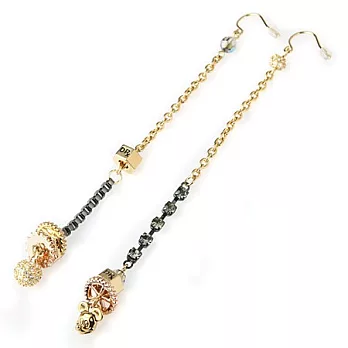 【DISNEY COUTURE】美國前衛設計師 DRx 聯名系列~米奇水晶球灰鑽長型耳環