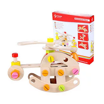 【Classic world 】德國經典木玩-客來喜木製德國螺絲拼裝積木