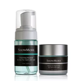 showmore 秀摩 秀摩男士晚安組(潔顏+凍膜)