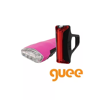 GUEE TADPOLE + COB-X LED USB 充電前後燈組-粉紅前燈