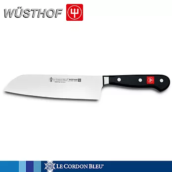 ★母親節限定★送掌廚橡木砧板《WUSTHOF》德國三叉牌藍帶系列17cm日式三德刀 送 橡木砧板