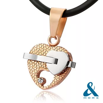 【&MORE】愛迪莫鈦鍺-MAGIC項鍊『心花朵朵』玫瑰金L