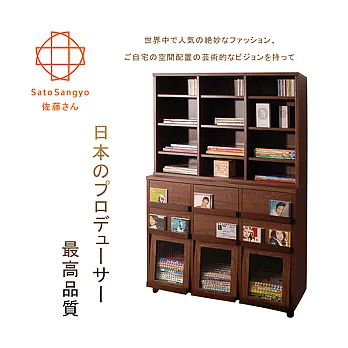 【Sato】PLUS時間旅人十二格+六抽三門櫃‧幅111cm(整組)