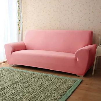 【Homebeauty】清涼一夏涼感彈性沙發罩-3人座清新粉