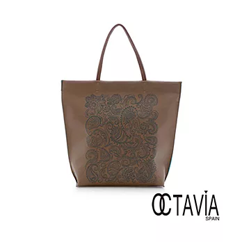 【Octavia 8 】板畫袋 花之圖騰雕刻子母托持包-左岸咖