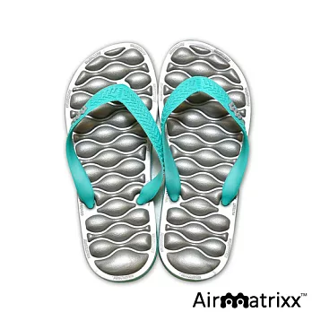 【Airmatrixx】全世界第一雙全氣墊夾腳氣泡拖鞋XXS銀底綠