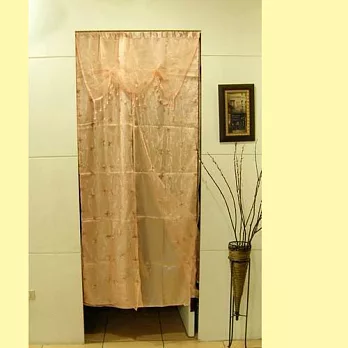 【凱堡】花語繡花風水門簾桃紅