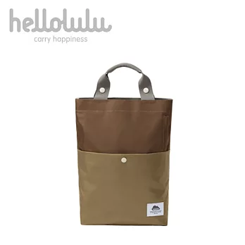 Hellolulu ISLA-雙色尼龍13吋筆電手提袋-卡其