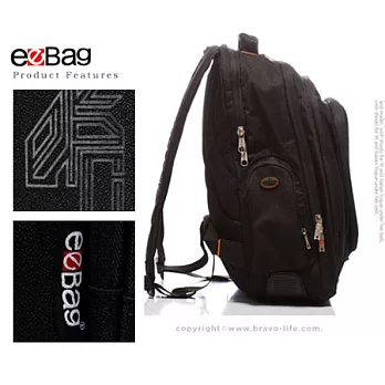 eeBag 硬殼全能防震電腦後背包。MIT認證商品黑色