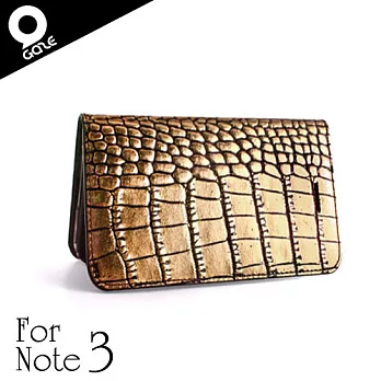 Gaze Gold Croco Samsung Galaxy Note3金漆鱷紋手工真皮保護套
