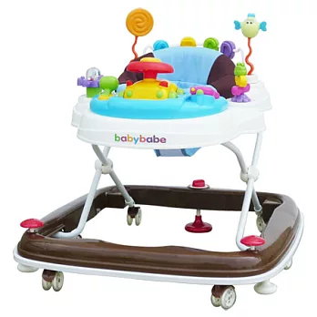 BabyBabe 360°旋轉靜音嬰幼兒學步車(藍色)