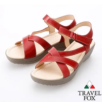 Travel Fox 1.5"舒適低跟涼鞋914312-44-35酒紅色