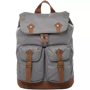 OUTDOOR 英倫風復古學院後背包-灰/小