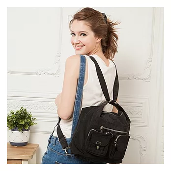 MANDE RHODE 曼德羅德 雙口袋3way包-黑色(3013)