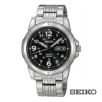 SEIKO 精工 精緻數字計時指針錶 SNE095