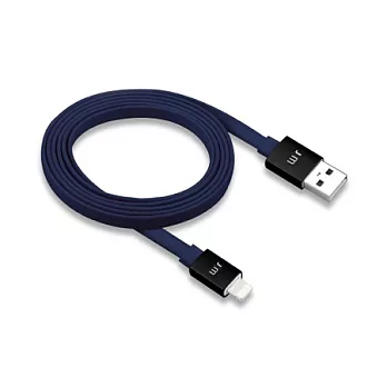 Just Mobile AluCable Flat鋁質接頭1.2米傳輸扁線-藍色