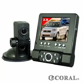 CORAL DVR-211分離式雙鏡頭行車紀錄器(送8G記憶卡)
